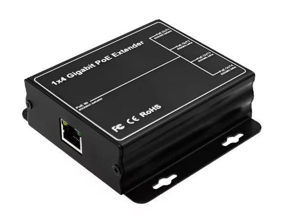 POE Extender/Repeater 4 Port. 1 in 4 out. No Power Required