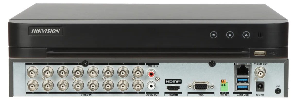 Hikvision iDS-7216HQHI-M1/XT 16 channel AcuSense TVI Turbo 5.0 3K/5MP DVR, No HDD