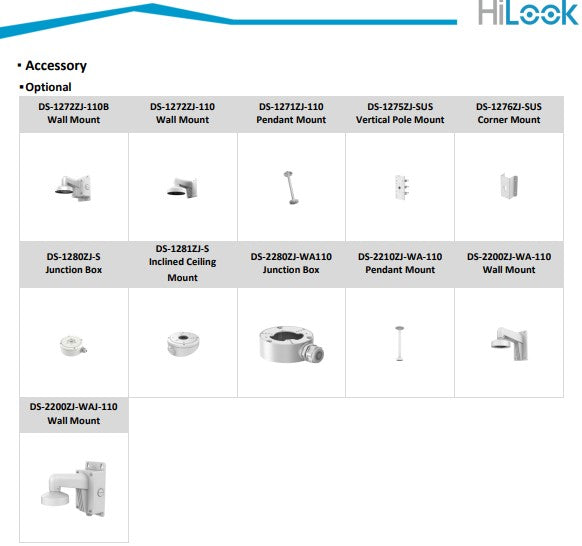 Hikvision HiLook IPC-T249HA-LU 4MP Smart Hybrid ColorVu Fixed Turret Network Camera, 2.8mm with Mic