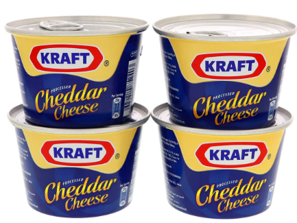 Kraft Cheddar Cheese Tin 190g each. 4 Qty