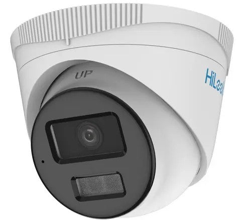 Hikvision HiLook IPC-T249HA-LU 4MP Smart Hybrid ColorVu Fixed Turret Network Camera, 2.8mm with Mic