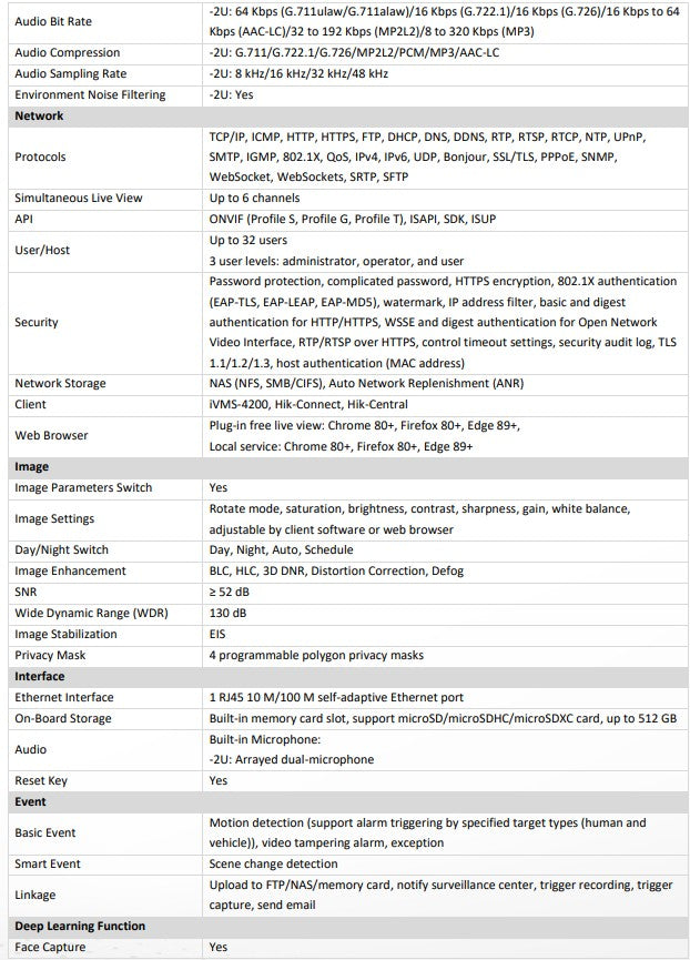 DS-2CD2347G3-LI2UY, 2.8mm, White/Black, 4MP, Built-in Mic