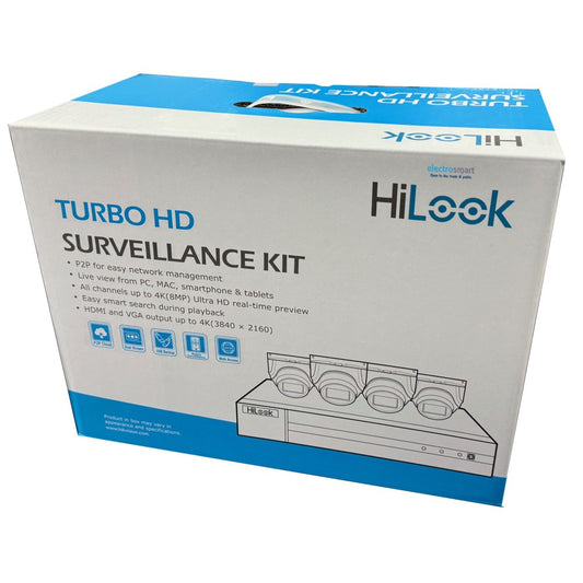 Hilook by Hikvision TK-4188TH-MM 8Ch TVI Kit + 4X 8 MP Analog Cameras (Offer)