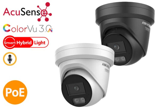 DS-2CD2347G3-LI2UY, 2.8mm, White/Black, 4MP, Built-in Mic
