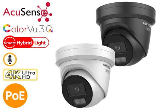 DS-2CD2387G3-LI2UY, 2.8mm, White/Black, 8MP, Built-in Mic