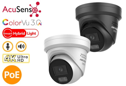 DS-2CD2387G3-LIS2UY/SL, 2.8mm, White/Black, 8MP, Built-in Mic & Speaker