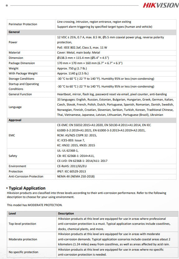 DS-2CD2347G3-LI2UY, 2.8mm, White/Black, 4MP, Built-in Mic